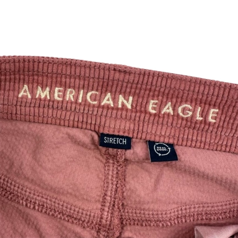 AMERICAN EAGLE  Pink Corduroy Cargo Jeans Sz 8 - Picture 6 of 15